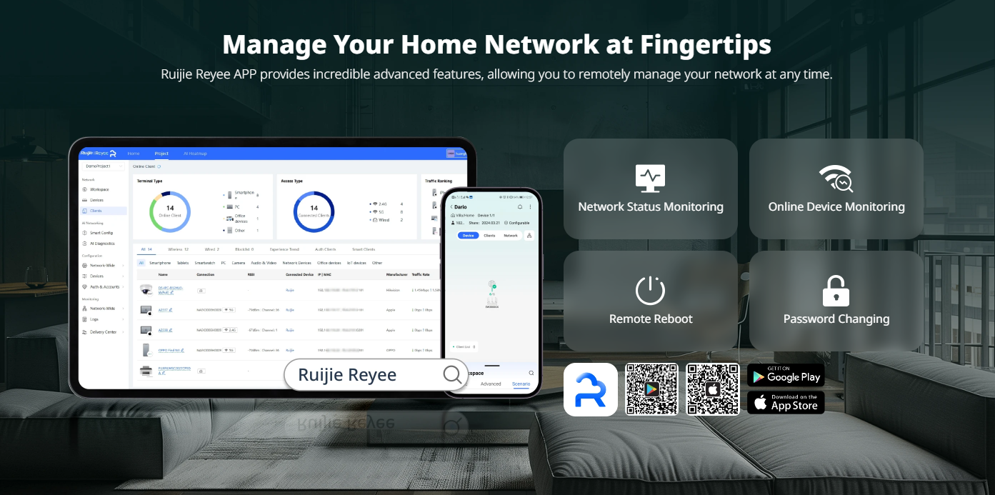 Gigabit Mesh Router RG-EW3000GX, View spec 4
